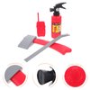 1 Set Children Firefighter Role Play Fireman Gear Costume Helmet Tools Water Extinguisher Pretend Play Props Kids Ages Up