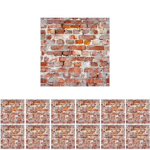 SAMCAMI Miniature Dollhouse Accessories, Self-Adhesive Dollhouse Wallpaper and Flooring, Mini Dollhouse Accessories 1 12 Scale, 12pcs (No.1)