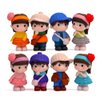 MAOMIA 8 Pcs Cartoon Boys and Girls Figurines Collection Playset, Cute Kids Figures Cake Toppers Doll Cake Decoration Fairy Garden Miniatures Ornaments