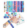 WENTIYA 240 Pieces Mermaid Temporary Tattoos Themed Birthday Party Favors Supplies Decorations, Mermaidl Tattoo Stickers Gifts For Game Prizes Reward (Temporary Tattoos & Slap Bracelets Wristbands)