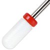 Pana Professional USA Ceramic White Round Top Small Barrel Bit Nail Drill (Grit: Fine) 3/32" Shank Size