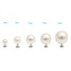 AKOAK 100 Set Pearl Rivet,Half Hole Faux Pearls Rivets Studs Buttons for Hat/Shoe/Clothes/Bag/Skirt/Bridal Veil DIY Accessories (6.0mm)
