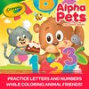 Crayola Alpha Pets Coloring Pages and Stickers, Number & Alphabet Coloring Book, Gift for Kids, 96 Pages