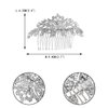 EVER FAITH Austrian Crystal Elegant Flower Leaf Wedding Hair Comb for Bride, Bridesmaid Clear Silver-Tone