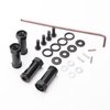Rchobbytop Pack of 4 Aluminum 12mm Wheel Hub Hex Adapters 30mm Extension Offset Upgrade Parts for Traxxas Slash 4x4 HQ 727 1/10 RC Short Course Truck, Black