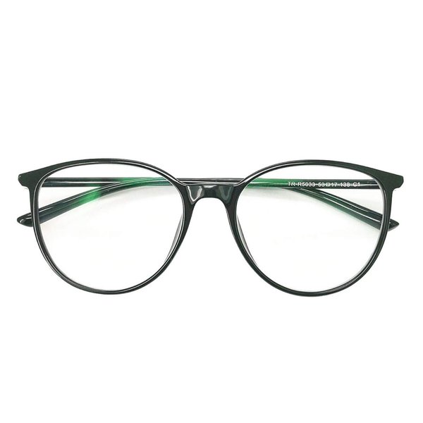 Big Round Computer Blue Light Blocking Glasses - Clear Lens Reading Glasses for Women Men Anti Eye Strain & UV Glare 5033blk-175 (Black,1.75)