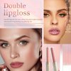 GHFCZOO Double-end 2-in-1 Matte & Shimmery Lip Gloss Set, 3 PCS/Set (Set A, 3pcs)