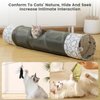 TSEB4TEP Cat Tunnel,Cat Tunnel for Indoor Cats, Collapsible Crinkle Paper Cat Play Tunnel Toys Set Anti-Scratch Cat Tunnel 9.8"*51",Cat Feather Toy Fishes for Cats, Puppy, Kitty, Kitten, Rabbit