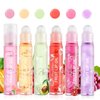 Hydrating Roll On Lip Oil, 6 Pcs Lip Glow Oil Plumpimg Lip Balm Long Lasting Non Sticky Lip Gloss Transparent Colorless Moisturizing Lip Lotion