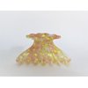 Generic Golden yellow, pink, white clear marbled hair claw clip medium fine hair