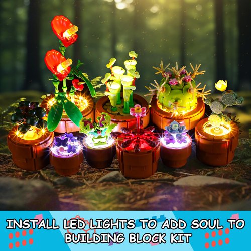 Mililier LED Light Kit for Lego 10329 Tiny Plants Set, Compatible with Lego 10329 Building Blocks Model(Not Include Blocks Set)