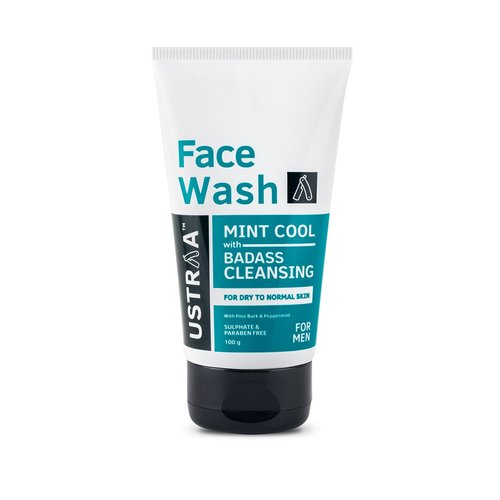Ustraa Face Wash For Dry Skin, Mint Cool, 100g