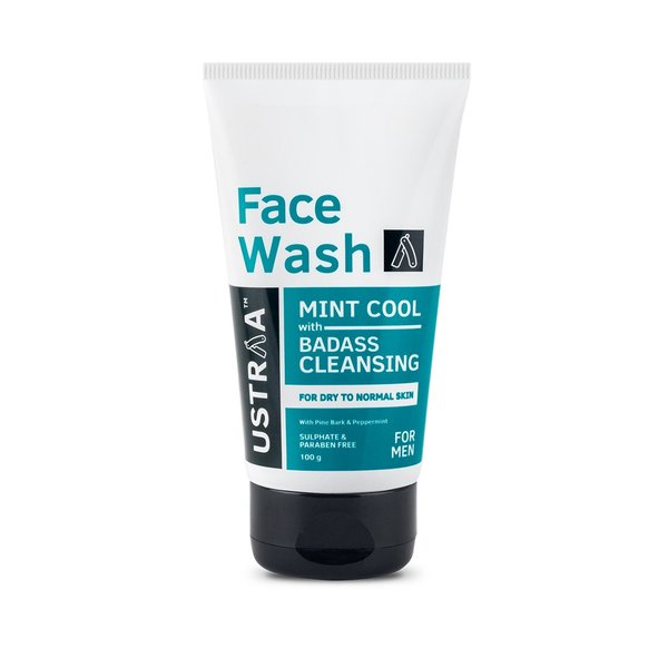 Ustraa Face Wash For Dry Skin, Mint Cool, 100g
