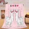 Llama Blanket Soft Cozy Cute Llama Plush Throw Blanket Warm Love Llama Alpaca Flannel Fleece Bedding Stuff Decor Blanket Gifts for Lover Teens Kids Girls Boys Women Adults Bed Travel 40"x50"