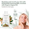 ECOLATIÈR Facial Cleansing Milk Revitalizing & Nourishing Organic Argan – Gentle Face Wash & Makeup Remover, Hydrating Facial Cleanser for Women & Men, 98.9% Natural, Vegan 8.5 Fl Oz