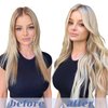 GOO GOO Clip in Hair Extensions Real Human Hair, 20inch 120g 7Pcs, 17A/60A Ash Blonde Highlighted Platinum Blonde, Remy Human Hair Extensions Clip ins for Women, Natural Human Hair