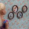 iLAND 1/12 Scale Accessories, 4 Dollhouse Picture Frames w/ 4 Paintings (Flowers & Birds)