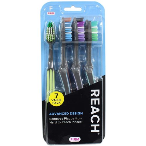 REACH Advanced Design Adult Toothbrush, Firm, 7 Count