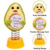 MuMyer Funny Positive Shaking Avocado Knitting Doll, Handmade Emotional Support Crochet Avocado Car Ornament Gift with Base for Car Interior Home Office Desk Decoration, Light Avocado