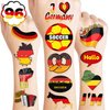 103 PCS German Germany Soccer Temporary Tattoos Birthday Party Decorations Favors Supplies Decor Germany Small Flag Pennant Stickers For Boys Girls Gift School Prizes Rewards