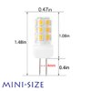 XRZT 120V G4 Led Bulb Dimmable 30-35W Halogen Bulb Equivalent, Warm White 3000K 3W G4 Bi-pin Base Led Bulb, 5-Pack