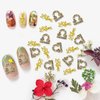 XEAOHESY 20 Pieces Gold Alloy Libra Zodiac Nail Charms 10pcs Libra Symbols Sign Charms for Nails 10pcs Libra Words Nail Charms for Women Nail Art Decoration