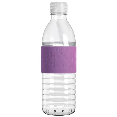 Copco Hydra Reusable Tritan Water Bottle with Spill Resistant Lid and Non-Slip Sleeve, 16.9-Ounce, Purple
