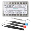 bayite Eyeglass Repair Kit Sunglass Glasses Repair Kit with Screws Assorted Tweezers Screwdriver Nuts Stainless Steel Screws Tool for Watch 1000Pcs