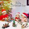WULOBOOI Christmas Advent Calendar Mini Building Set, 35 in 1 Xmas Ornaments Santa Claus Tree Train House Reindeer Sleigh Playset，1523 Pieces Christmas Creative Gifts for Adults Kids Girls Boys