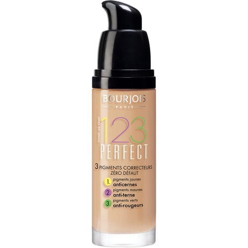 Bourjois 123 Perfect Medium Coverage Liquid Foundation 53 Light Beige, 30ml, 363532