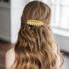 BOYIVI 4 PCS Hair Comb Set, Gold Leaf Hair Side Combs with Teeth, Hair Barrette, Rhinestone Wedding Headpiece Hair Accessories for Women, Girls, Bride, Bridesmaid