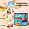 Collagen Hydrating Hair Mask Keratin Hair Serum,Natural Deep Conditioner Hair Mask,Moisturizing Hair Oil for Split Ends, Hair Styling Serum for Frizzy & Dry Hair,Keratin Styling Oil Capsules
