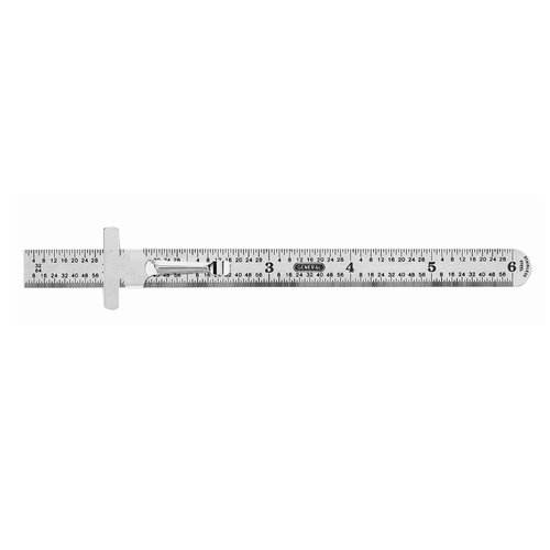 General Tools 300/1 6-Inch Flex Precision Stainless Steel Ruler, Chrome