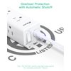 Power Strip Surge Protector 10Ft - Wall Mount, Flat Plug, Long Extension Cord with Multiple Outlets, 9 Widely Spaced Outlets and 3 Side Design, Overload Protection for Home Office