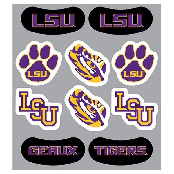 Louisiana – Waterless Peel & Stick Temporary Tattoos – 10-Piece Combo – 6 Spirit Tattoos & 4 Eye Strips