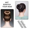 Spiral Hair Pin Spin Pins Non-Scratch Round Tips Spiral Hair Clip Spin Clip Bun Stick Pick for DIY Hair Style 50 Pack (Black)