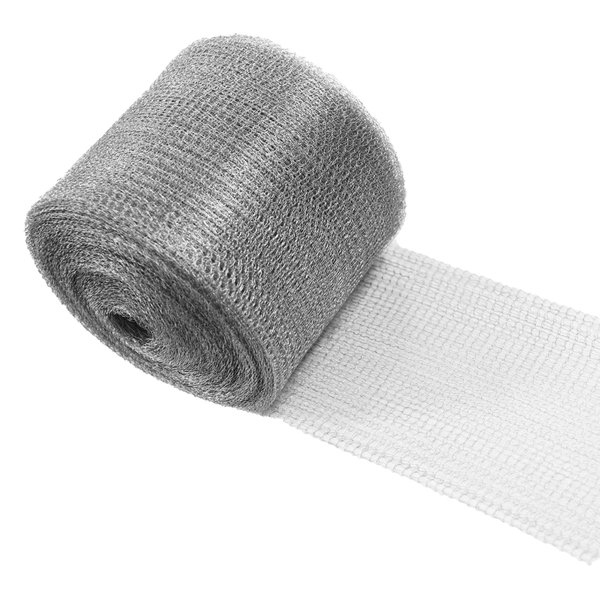 AWIORETON Wire Mesh for Mice Control 5IN X 53Ft,Hole Fill Fabric,Upgraded Stainless Steel Wire Mesh Roll, Weep Holes Covers, Flexible Stretchy Mesh Fabric for Garden House and DIY, Rodent Barrier