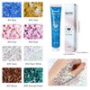 Face and Body Glitter 8PCS Body Glitter Face Glitter Gel, Singer Concerts Christmas Festival Rave Accessorie, Glitter Face Paint Holographic Chunky Glitter for Christmas Makeup