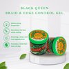 Black Queen Olive Oil Braid & Edge Control Gel - Extreme Hold for Braids, Locs, and Twists - Perfect for 4C Hair - Unscented, Made in USA - (Pack of 1,4.5 oz)