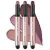FOCALLURE 3 Pcs No Crease Eyeshadow Sticks,Shimmer & Matte Eye Shadow Crayon with Blending Brush,Smooth Cream Highlighter Pen,Long Lasting Eyeshadow Brightener Stick Makeup,Limerence