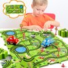 Beby Buty 48 PCS Puzzle Race Track Car Set Toys for Kids Boys, Toddler Toys Gifts for 3 4 5 Year Old Boys, Puzzle Tracks Car Toys for Boys Ages 3-5 4-6, Ideal 3 4 5 6 Year Old Boys Birthday Gifts