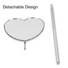 Lash Mirror Eyelash Extension Mirror Eyelash Makeup Mirror Heart Shaped Lash Mirror Professional Portable Stainless Steel Makeup Eyelash Mirror for Lash Extension (Silver)