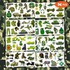 Military Camouflage Temporary Tattoos Theme Army Birthday Party Decorations Supplies Favors Decor 96 PCS Camo Soldier Tank Helicopter Tattoo Stickers Gifts For Kids Adults Boys Girls Prizes Carnival