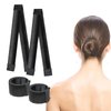 Patty Both Women's Hair Bun Maker French Twist Hair Fold Wrap Snap (4 Black)