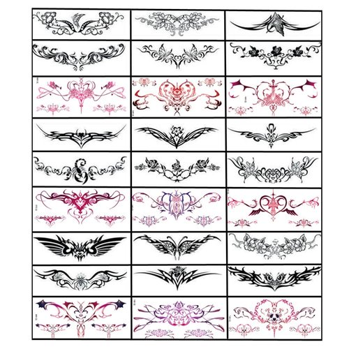 28 Sheets Sexy Temporary Tattoos Stickers Abdomen Waist Waterproof Tattoo Stickers Women Ideal Bachelorette Party Tattoos,for Women Temporary Fake Body Tattoos