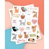 xo, Fetti Cat Temporary Tattoos for Kids - 42 Glitter Styles | Animal Birthday Supplies, Pet Lover Party Favors, Meow Arts and Crafts