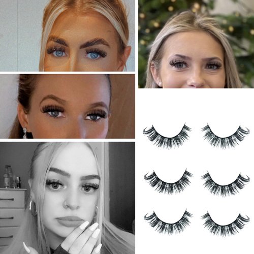 Juntun D Curl Russian Strip lashes,Fluffy D Curly Strip Lashes,Cat Eye Style Strip False Eyelashes Set of Lash Extensions Look,Full Volume DD Curl Russian Lashes made from Premium Quality Faux Mink