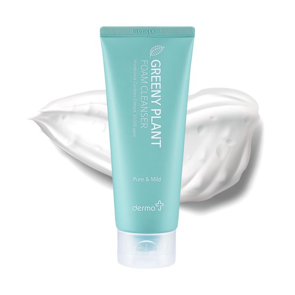 derma J Premium Foam Cleanser(140m) / K-beauty product./ Contain 7 green plants/Pore care, cleanser for trouble and sensitive skin/Sebum control/Low pH/Keep your skin Moisturized after washing face