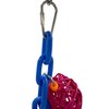Mandarin Bird Toys 1141 Vine Chain Chewer - Handcrafted bird cage toy, Colorful climbable plastic chain, Chewy colorful vine balls, Small metal bell, Fun for small pet birds Budgie Cockatiel Parrotlet