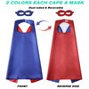 Evlatte Kids Superhero Cape and Mask, Festival Fancy Dress Superhero Costumes for Boys and Girls Dress up for Halloween Christmas Cosplay Birthday Party (Blue-Red)